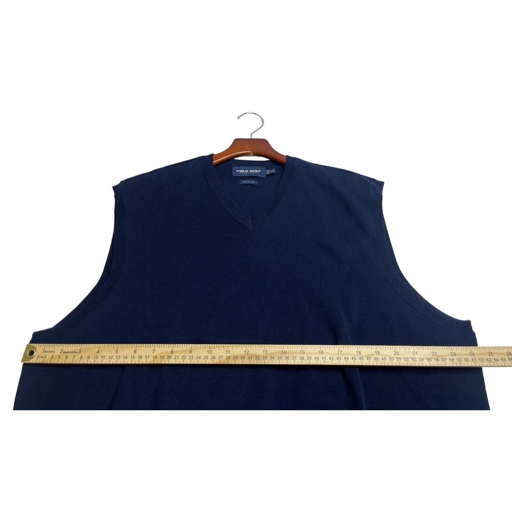 Ralph Lauren‎ Men’s Cotton Navy Blue Golf  Vest Size XXL - Picture 5 of 6